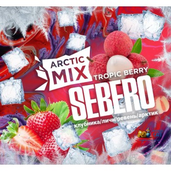 Табак для кальяна Sebero Arctic Mix Tropic Berry (Себеро Арктик Микс Тропик Берри - Клубника, Личи, Ревень) 100г - фото 1